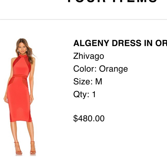 Zhivago Algeny Orange Dress - Picture 6 of 13